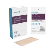 SiliGentle - Silicone Bordered Foam Dressing, 4" x 8" - 10 pcs per Box/12 boxes per Case