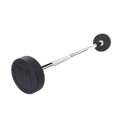 Rubber Coated Fixed Straight Barbell, 40Lb