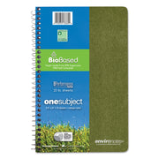 Environotes Biobased Notebook, 1-Subject, Medium/College Rule, Randomly Assorted Earthtone Cover Color, (70) 9.5 X 6 Sheets