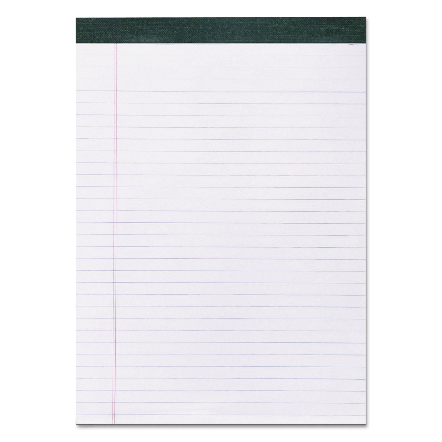 Roaring Spring Recycled Legal Pad, 40 Sheets, 80 Pages, 11 3/4" x 8 1/2", White, Green Binding, Wide Ruled, Double Line Red Margin, Perforated, 1 Dozen