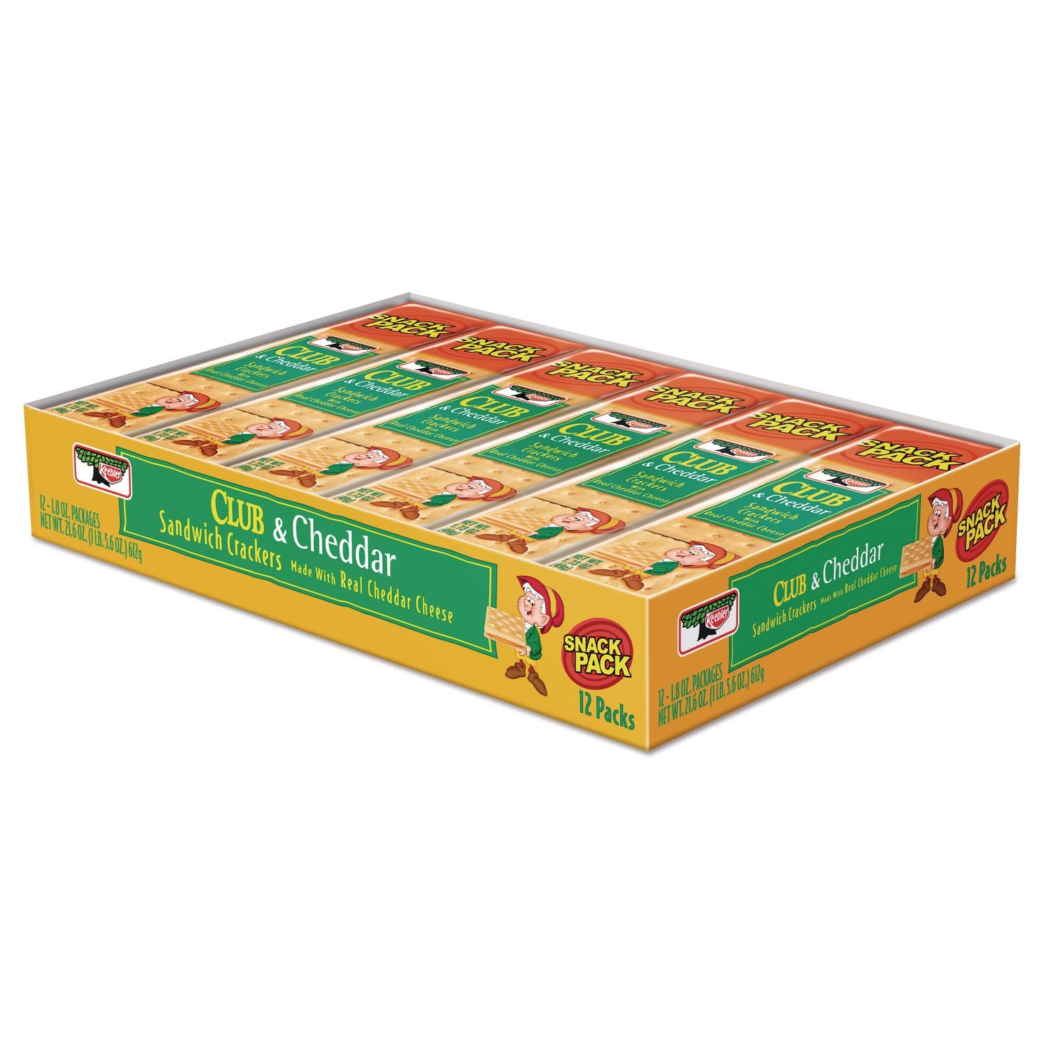 Cheese, Club and Cheddar - 1.35 lb - 12 / Box