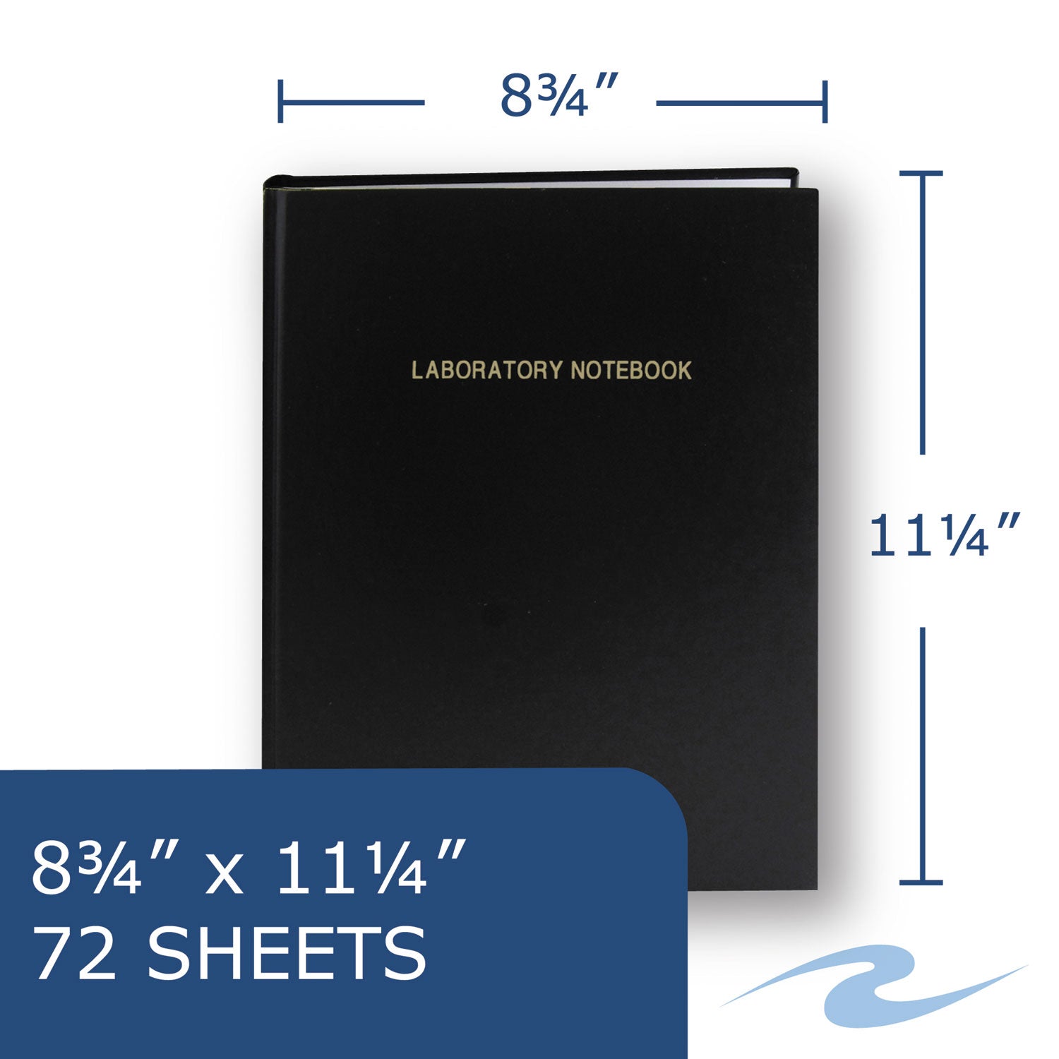 72 Sheets - 144 Pages - Printed - Casebound/Sewn - Both Side Ruling Surface - 24 lb Basis Weight - 90 g/m² Grammage - 11 1/4" x 8 3/4" Sheet Size - 0.63" Height x 8.8" Width x 11.3" Length - White Paper - Laminated Cover - 1 Each