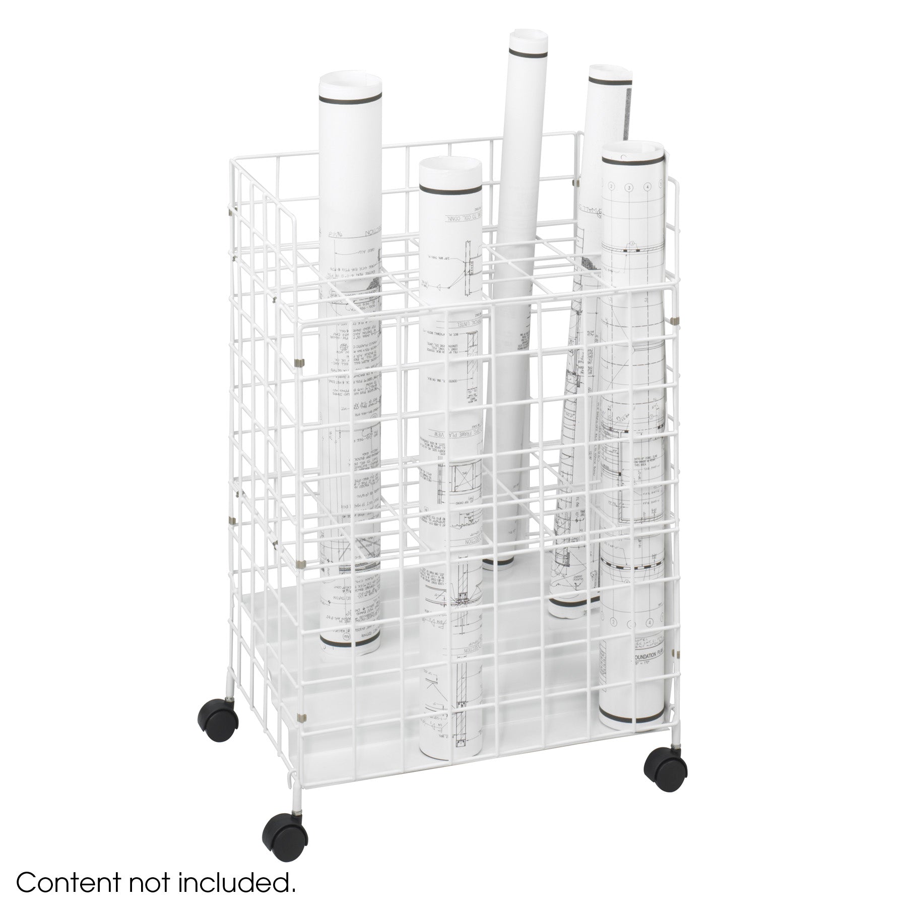 Roll File Wire 24 Tube Wht