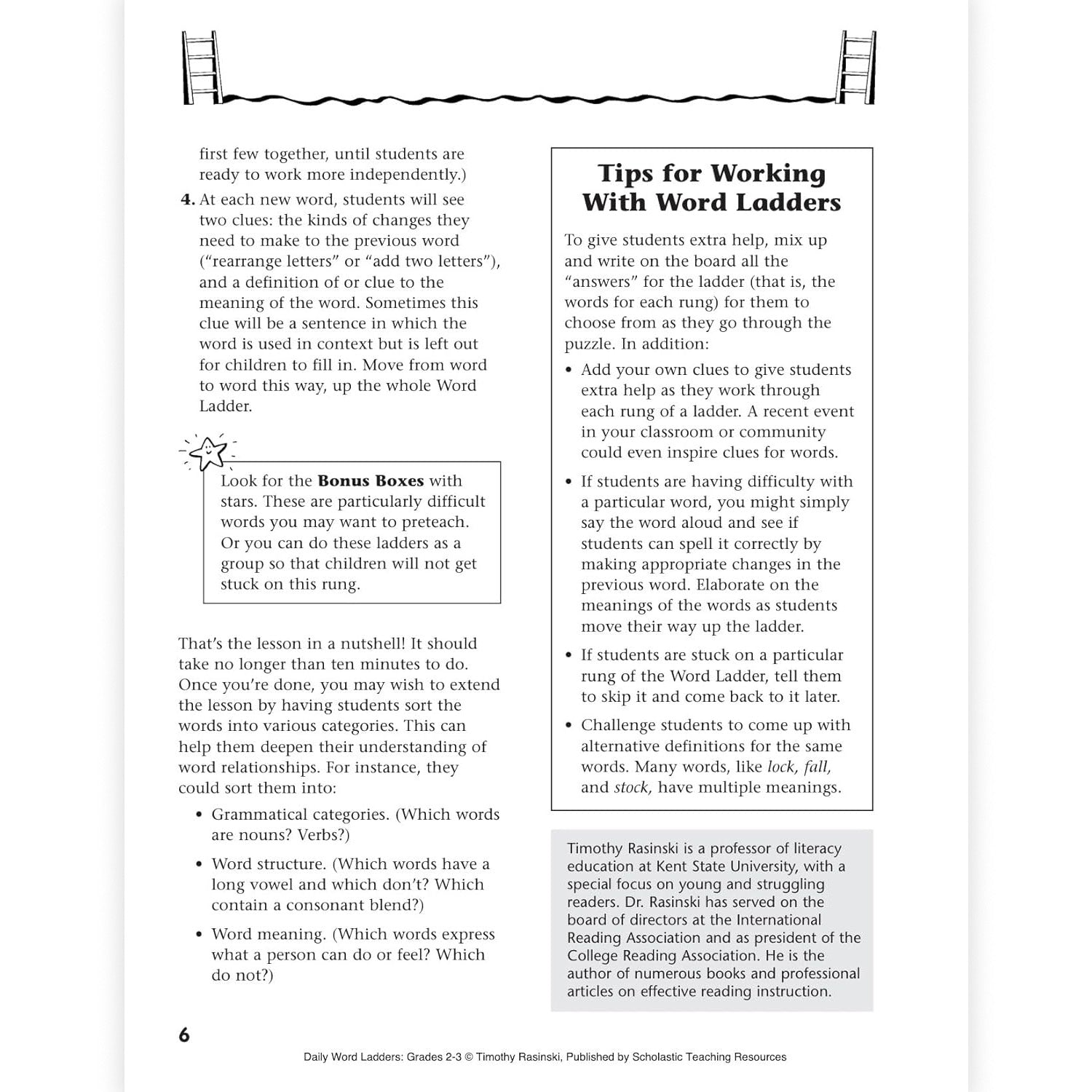 Daily Word Ladders Workbook, Grades 2-3