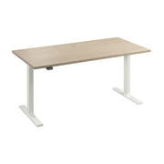 Bush Business Furniture Move 60 Series 60W x 30D Electric Height Adjustable Standing Desk in Natural Elm with White Base - 59.45" Width x 29.37" Depth x 27.44" Height