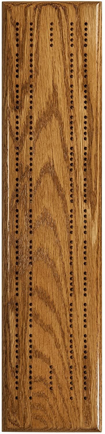 Competition Cribbage Set (Made in USA) - Solid Wood Sprint 2 Track Board with Metal Pegs