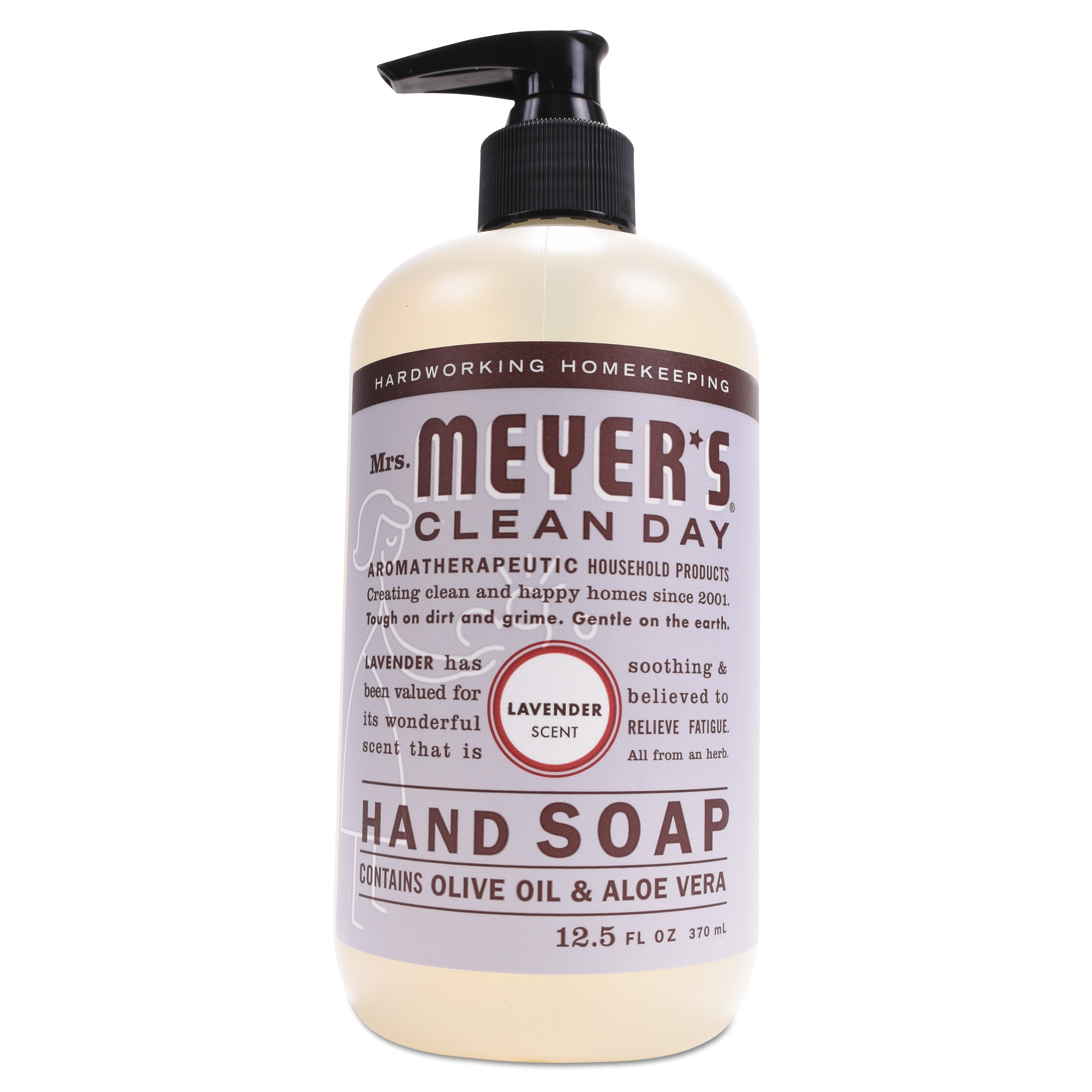 Mrs. Meyer's Hand Soap - Lavender Scent - 12.50 fl oz - Dirt Remover, Grime Remover - Hand - Moisturizing - Multicolor - Non-drying, Paraben-free, Phthalate-free, Cruelty-free - 1 Each