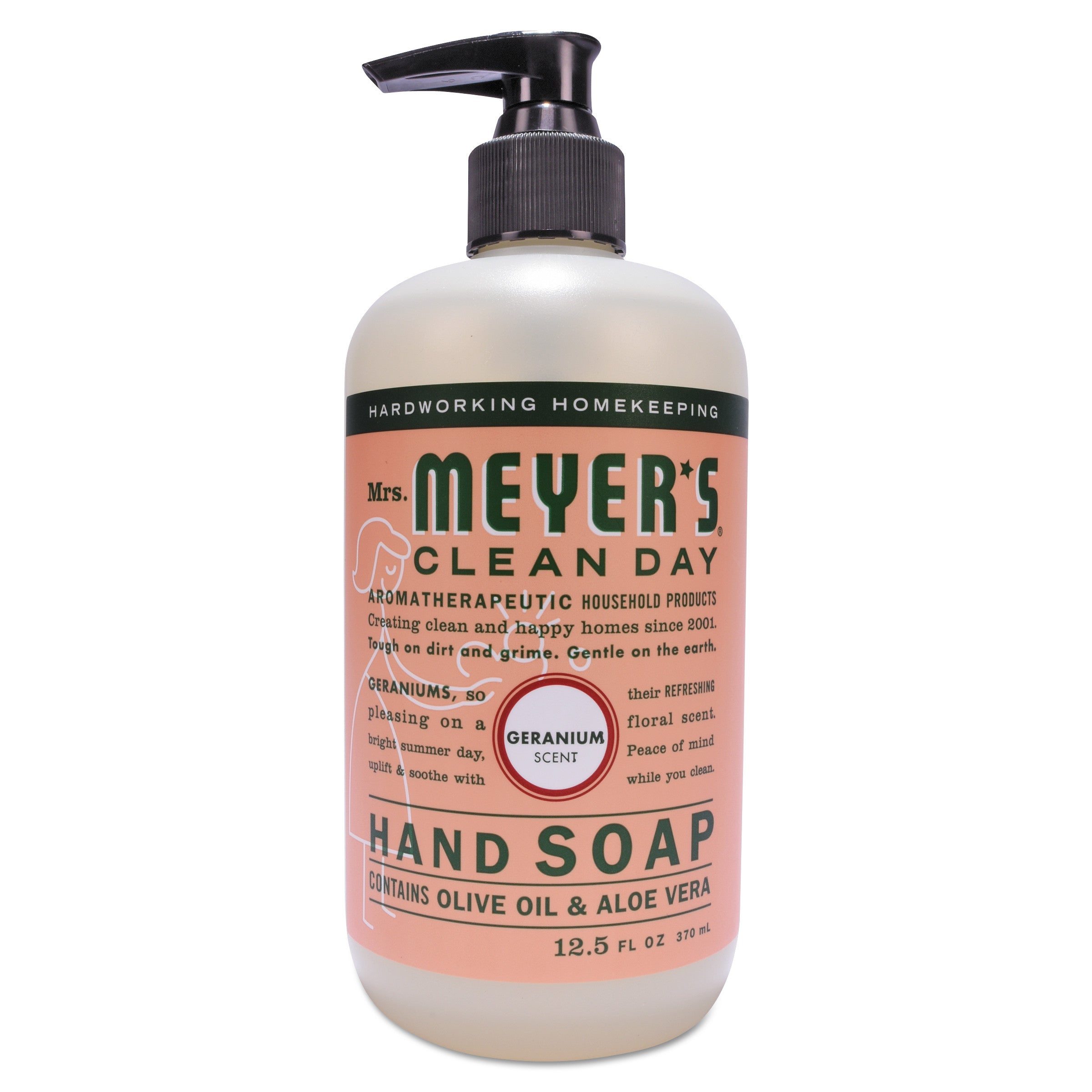 Clean Day Liquid Hand Soap, Geranium Scent, 12.5 oz, 6/Carton