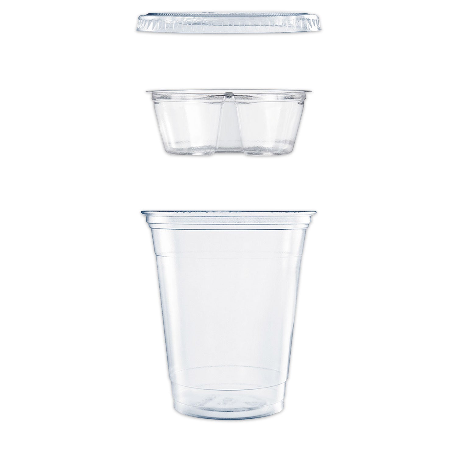 Clear PET Grab n Go Kit Combo with Insert, 12 oz, Plastic, Clear, 500/Carton
