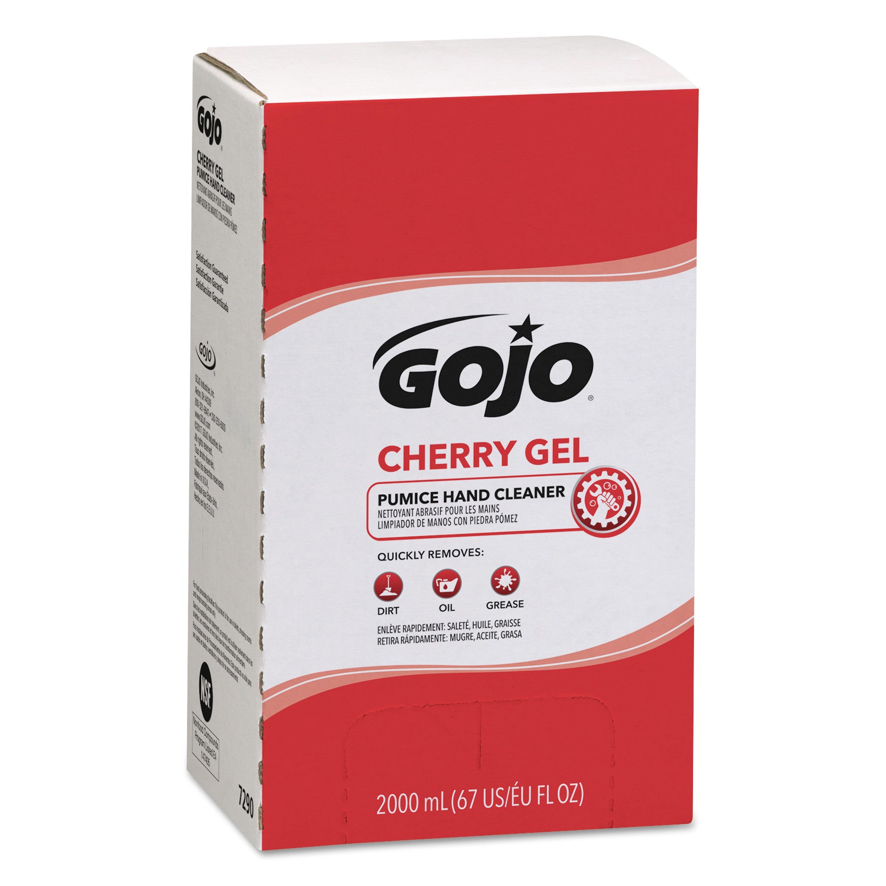 Cherry Scent - 2.11 quart - Pump Bottle Dispenser - Dirt Remover, Oil Remover, Grease Remover - Hand, Arm - Red - pH Balanced, VOC-free, NPE-free - 4 / Carton