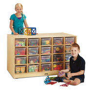 Jonti-Craft® Double-Sided Island – 40 Cubbie-Tray - with Clear Trays