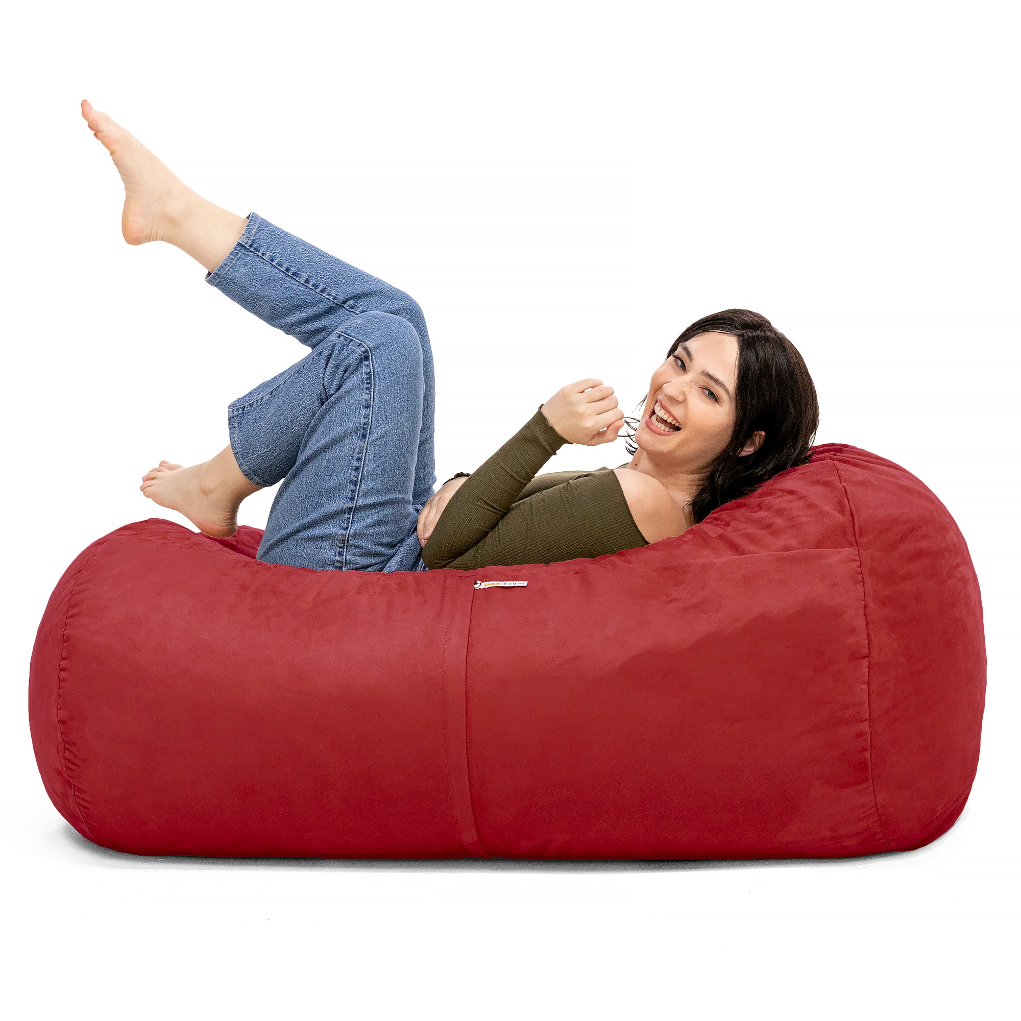 Jaxx Sofa Saxx 4-foot Bean Bag Lounger, Cherry