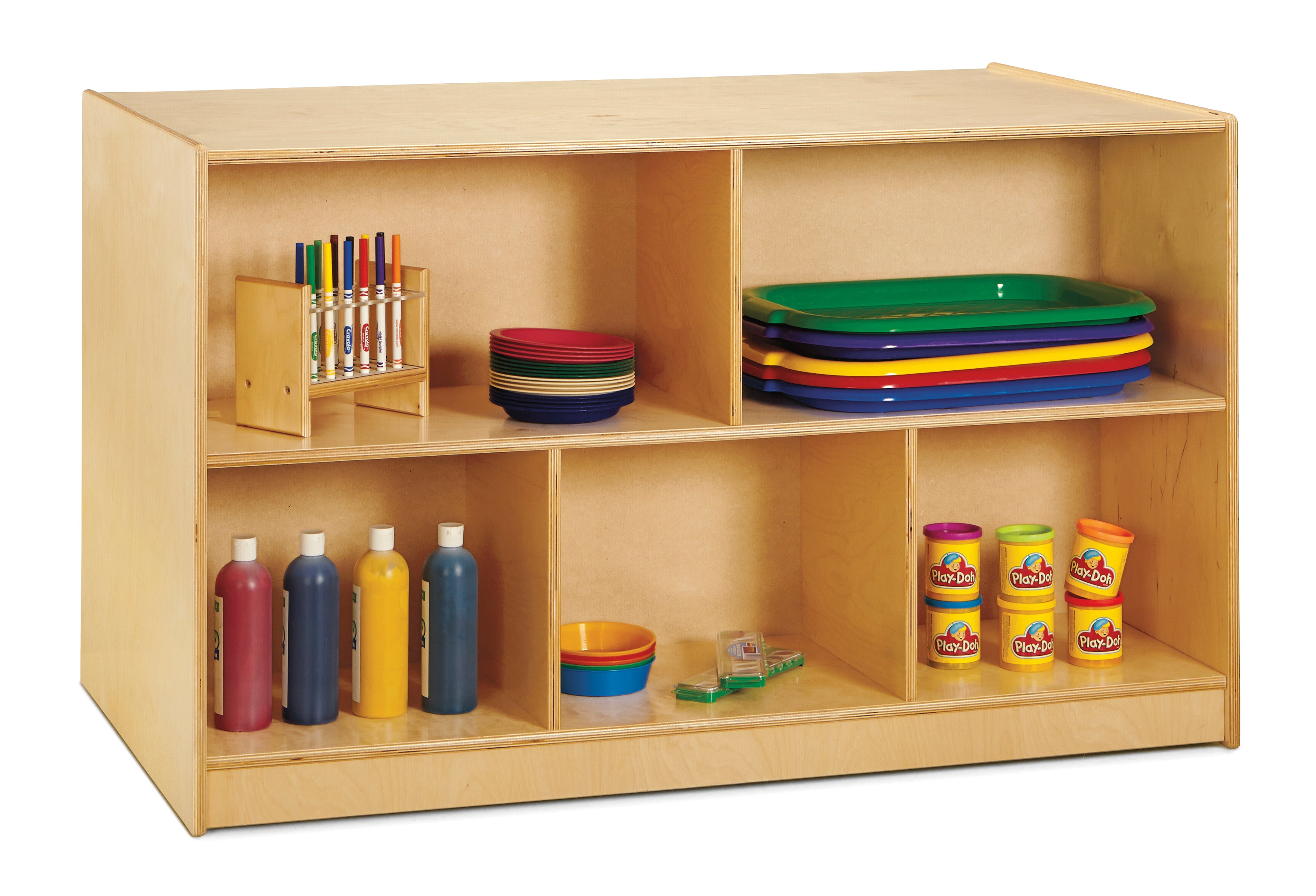 Jonti-Craft® Double-Sided Island – Single + 20 Cubbie-Tray - without Trays