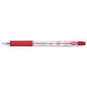 Pentel Recycled Retractable R.S.V.P. Pens - 1 mm Medium Pen Point - Refillable - Retractable - Red Ink - Clear Barrel - Stainless Steel Tip - 1 Dozen