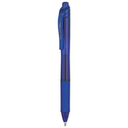 Pentel EnerGel-X Rollerball Pen - 1 mm Bold Pen Point - Refillable - Retractable - Blue Ink - Gel-based - Blue Barrel - Metal Tip - 1 Dozen