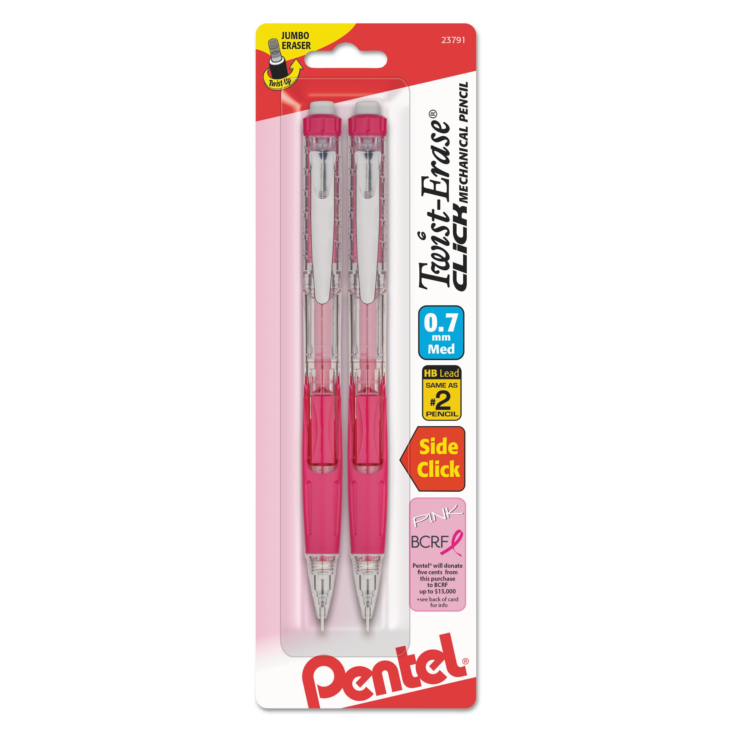 0.7 mm Lead - #2 - Refillable - Pink Barrel - 1 Pack