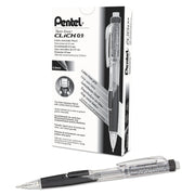 0.9 mm Black Lead - #2, HB - Refillable - Transparent, Black Barrel - 1 Each