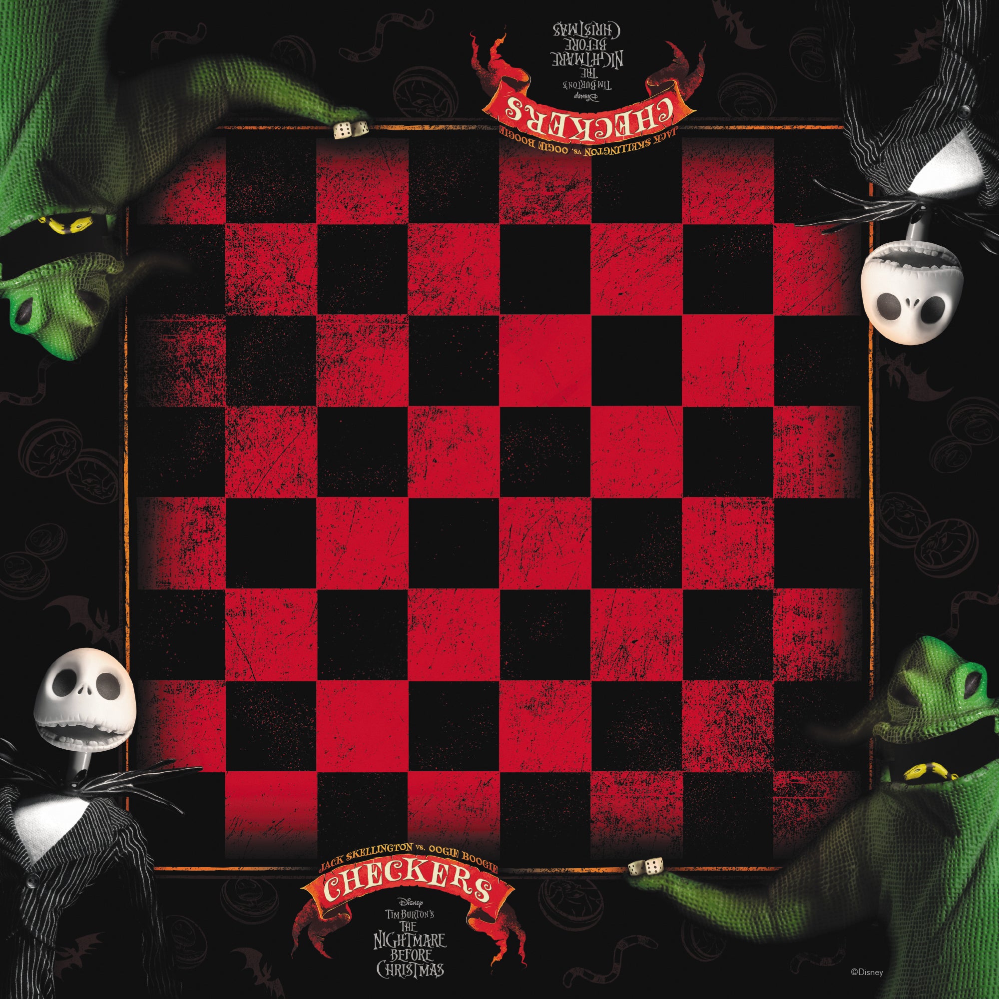 Checkers: Disney Tim Burton The Nightmare Before Christmas