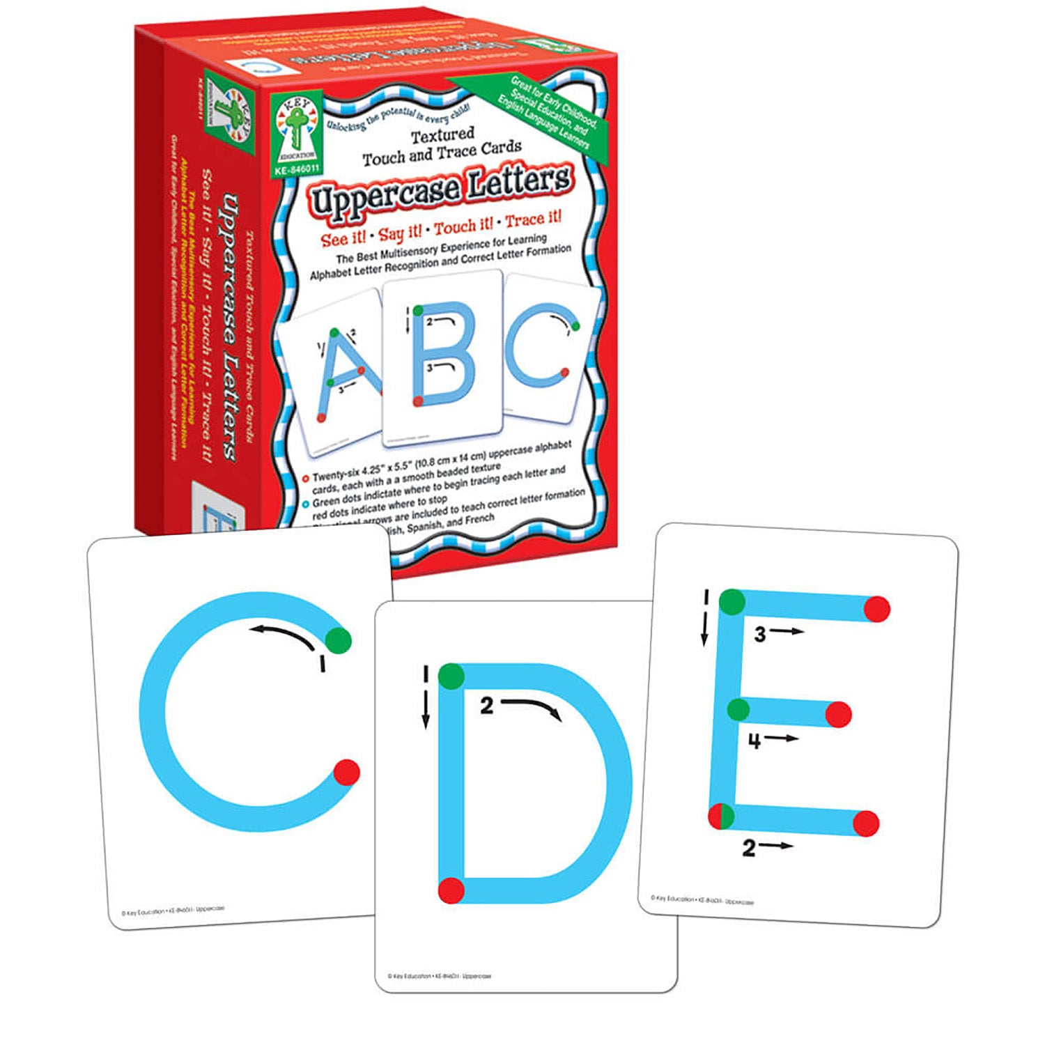 Textured Touch and Trace: Uppercase Manipulative