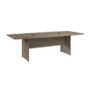 Bush Business Furniture 96-inch Office Conference Table with Wood Base in Modern Hickory - 95.19" Width x 42.00" Depth x 28.65" Height