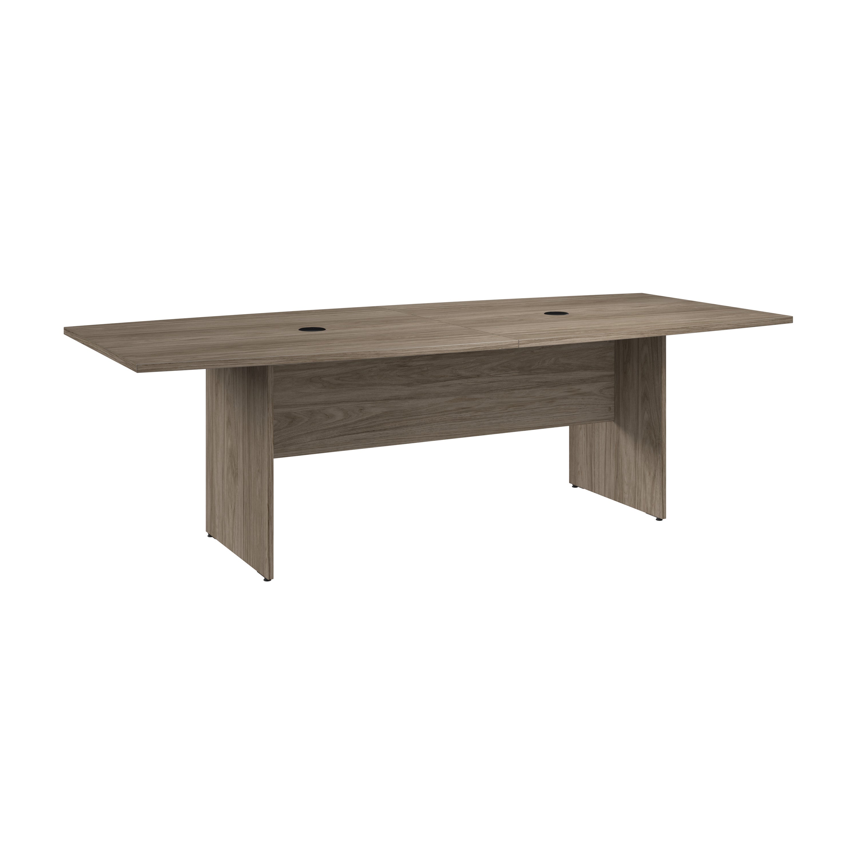 Bush Business Furniture 96-inch Office Conference Table with Wood Base in Modern Hickory - 95.19" Width x 42.00" Depth x 28.65" Height