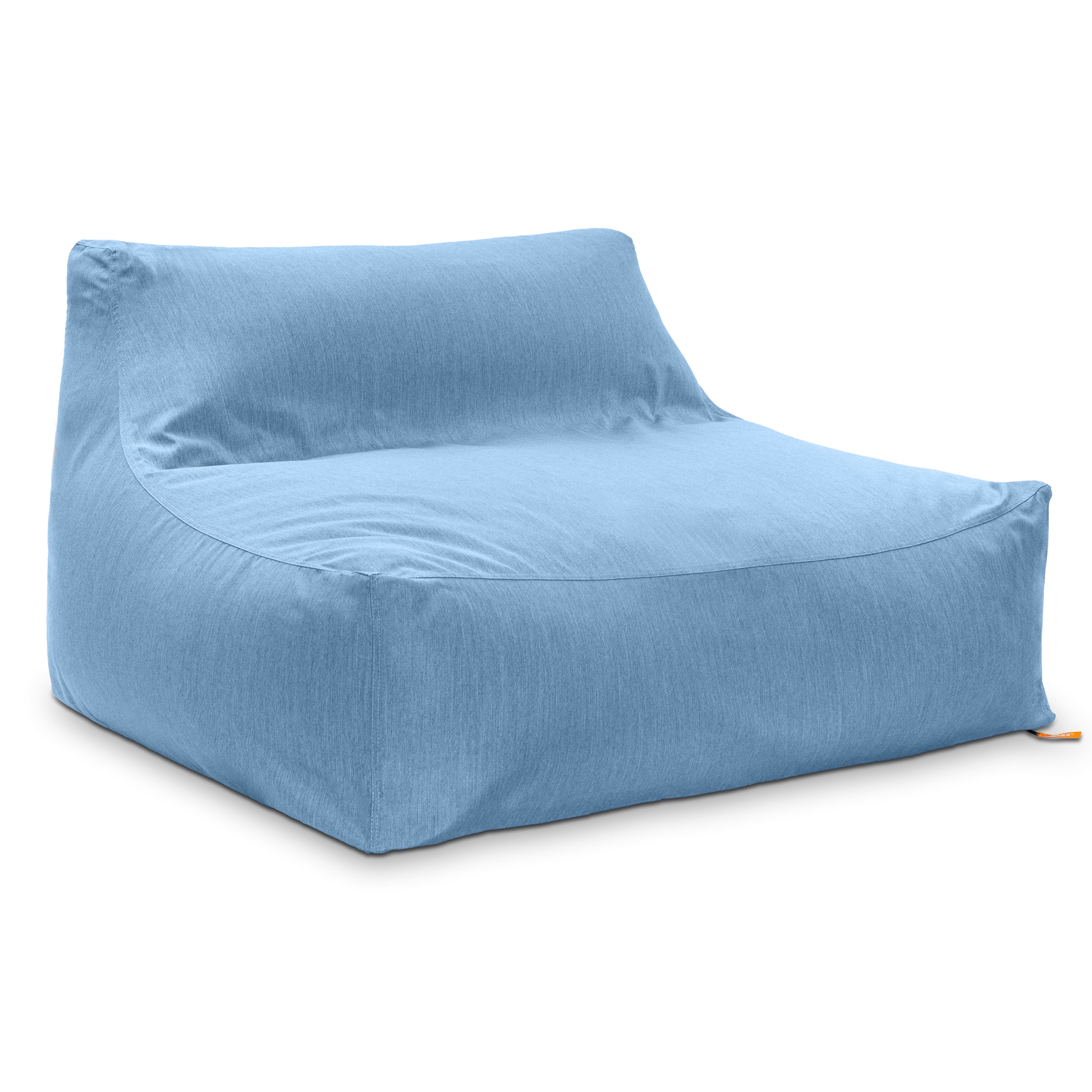 Jaxx Lavista Outdoor Bean Bag Loveseat / Modern Patio Sofa, Ocean