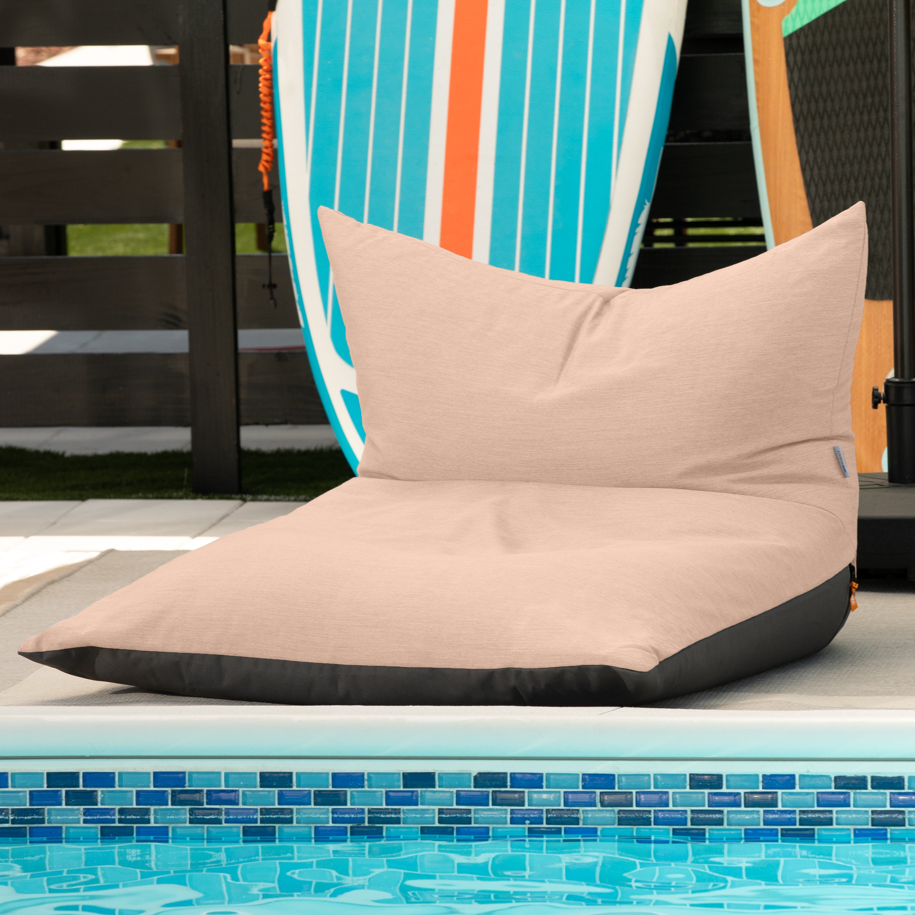 Jaxx Finster Outdoor Bean Bag Lounge Chair - Sunbrella Petal