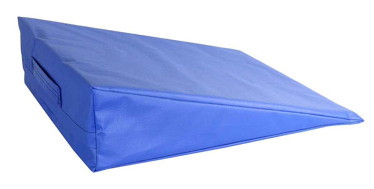 Wedge (20 x 22 x 6"), Foam with Vinyl Cover, Soft, Blue