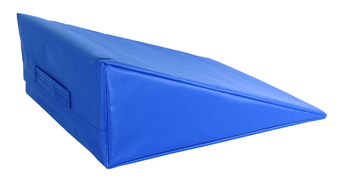 Wedge (20 x 22 x 8"), Foam with Vinyl Cover, Firm, Blue