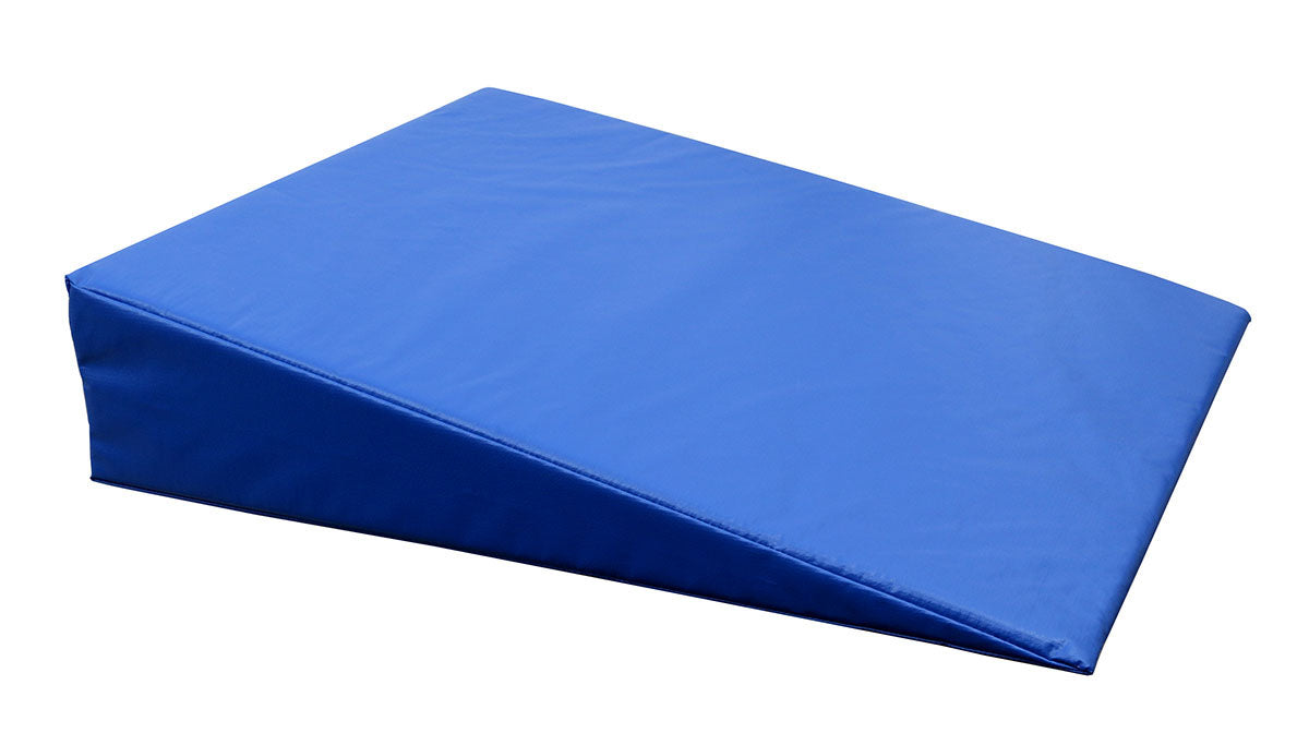 Wedge (24 x 28 x 6"), Foam with Vinyl Cover, Soft, Blue