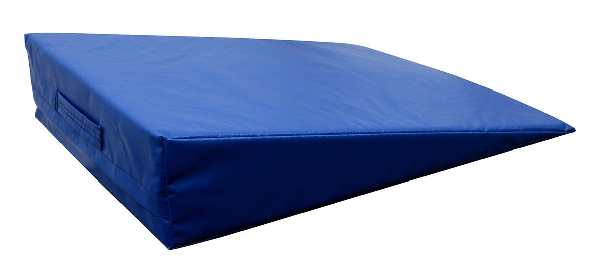 Wedge (24 x 28 x 6"), Foam with Vinyl Cover, Soft, Blue