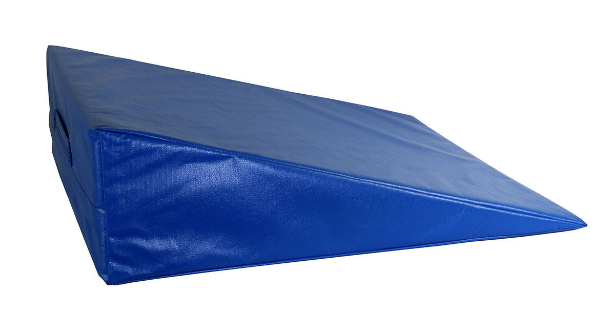 Wedge (24 x 28 x 8"), Foam with Vinyl Cover, Medium, Blue