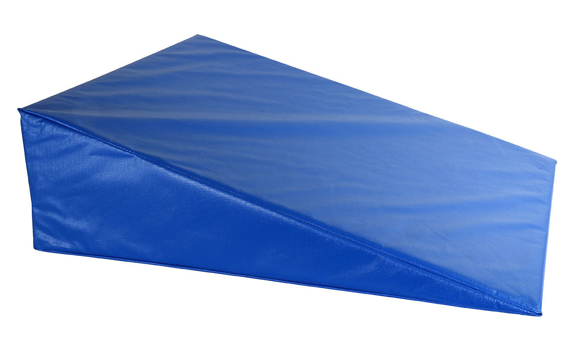 Wedge (24 x 28 x 8"), Foam with Vinyl Cover, Soft, Blue