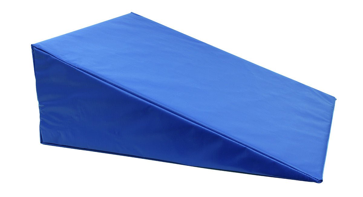 Wedge (24 x 28 x 10"), Foam with Vinyl Cover, Firm, Blue