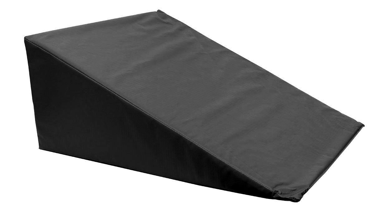 Wedge (24 x 28 x 12"), Foam with Vinyl Cover, Firm, Black