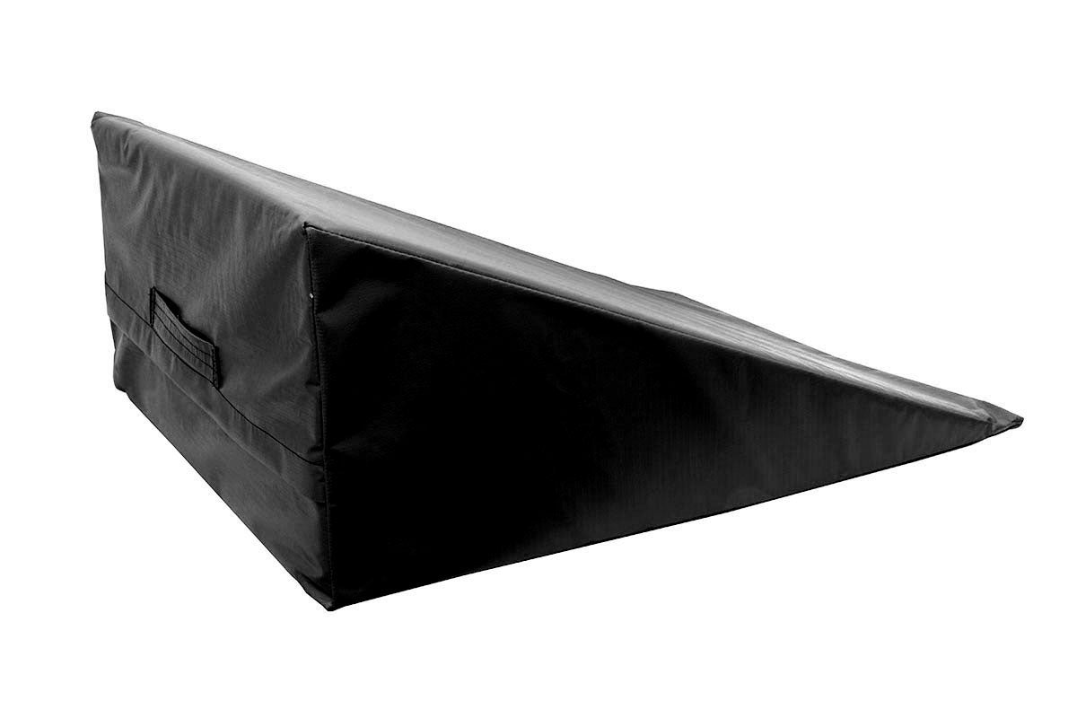 Wedge (24 x 28 x 12"), Foam with Vinyl Cover, Firm, Black