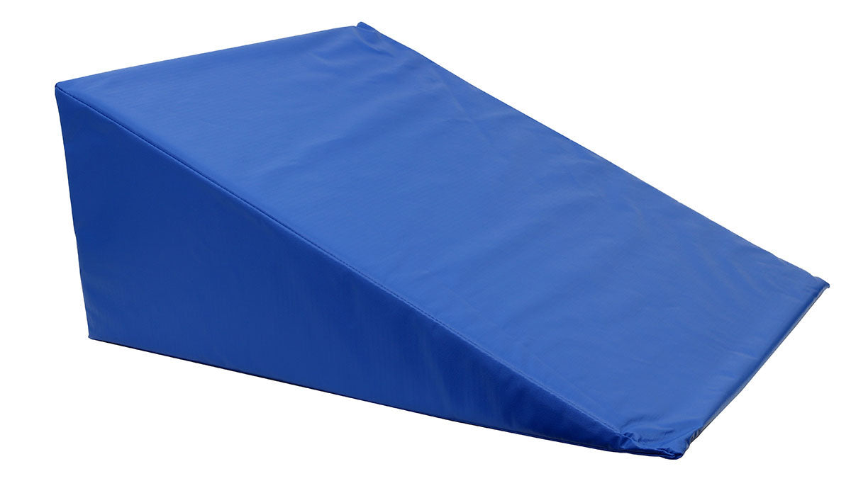 Wedge (24 x 28 x 12"), Foam with Vinyl Cover, Firm, Blue