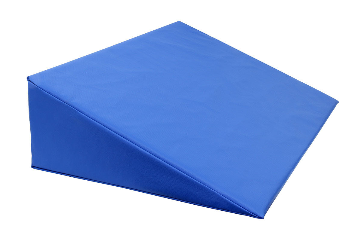 Wedge (30 x 20 x 8"), Foam with Vinyl Cover, Soft, Blue