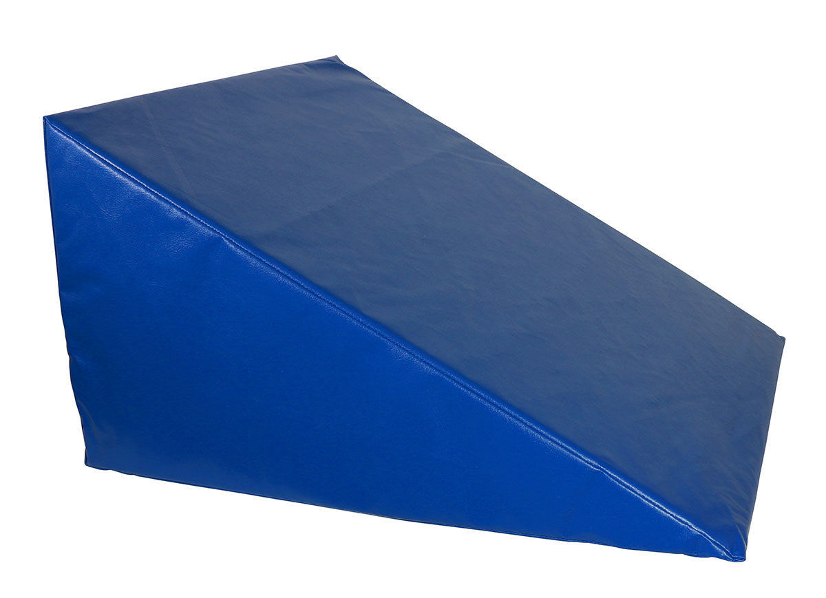 Wedge (30 x 30 x 16"), Foam with Vinyl Cover, Soft, Blue