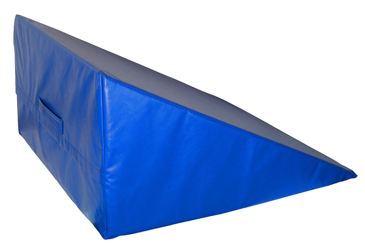 Wedge (30 x 30 x 16"), Foam with Vinyl Cover, Soft, Blue