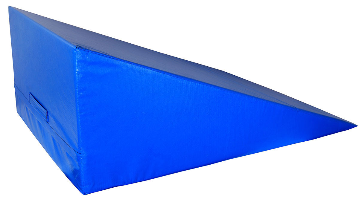 Wedge (30 x 40 x 16"), Foam with Vinyl Cover, Soft, Blue
