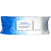OmniShield Adult Disposable Cleansing Wipes, 8"x12", 100 Pcs/Pkg, 9 Pkg/Cs