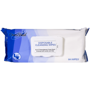 OmniShield Adult Disposable Cleansing Wipes, 9"x13", 64 Pcs/Pkg, 8 Pkg/Cs
