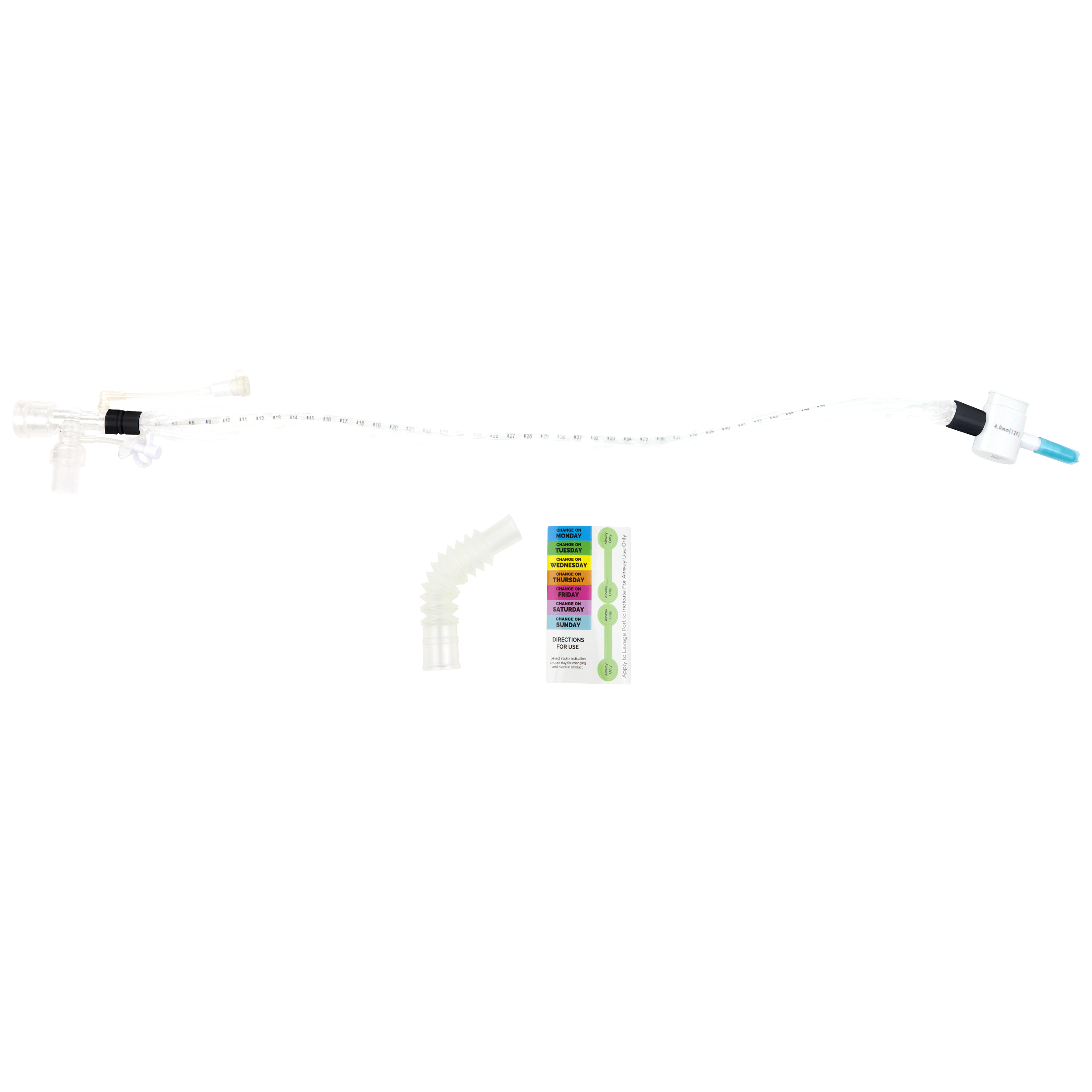 Closed Suction Endotracheal Catheter w/ Double Swivel Elbow, 10FR - 10 pcs per Box/2 Boxes per Case