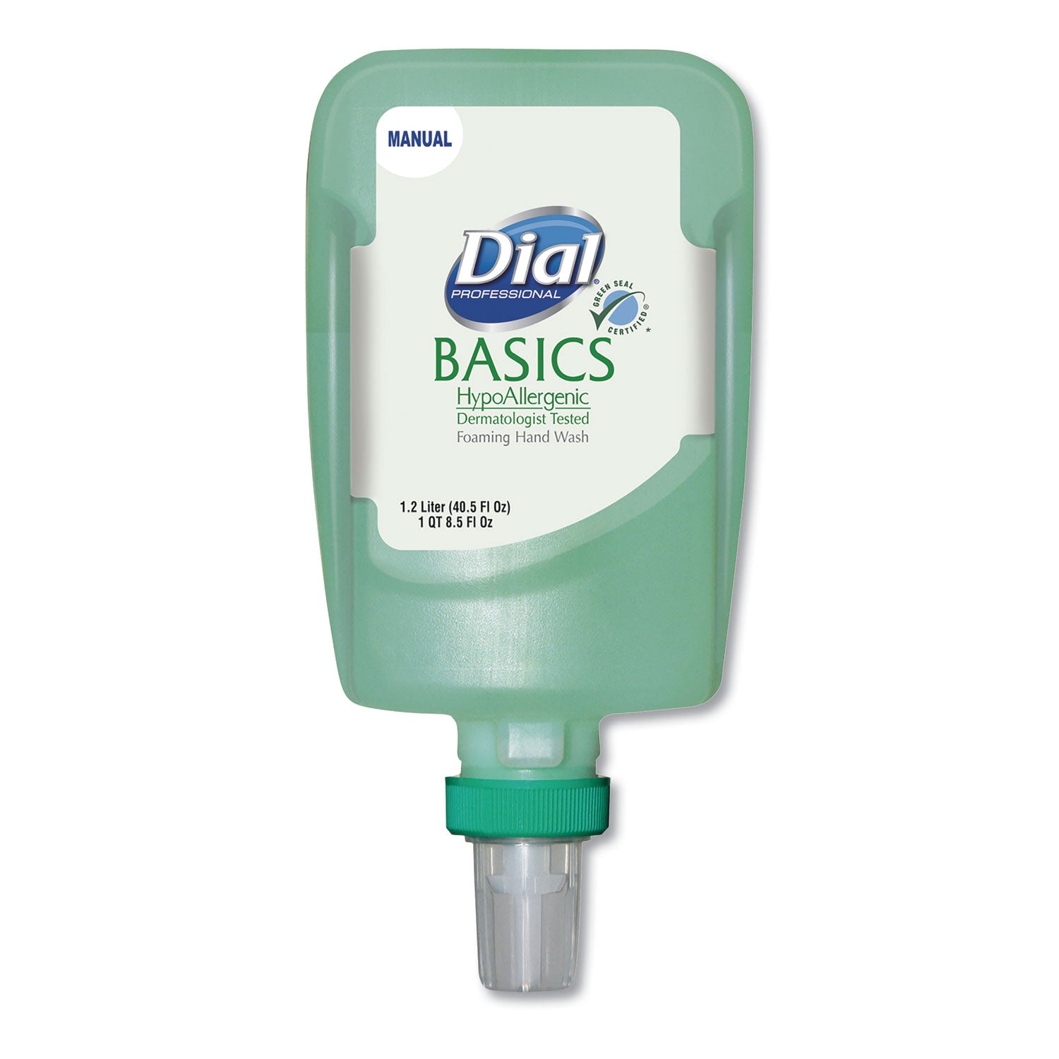 1.27 quart - Pump Bottle Dispenser - Kill Germs - Hand - Moisturizing - Green - 3 / Carton