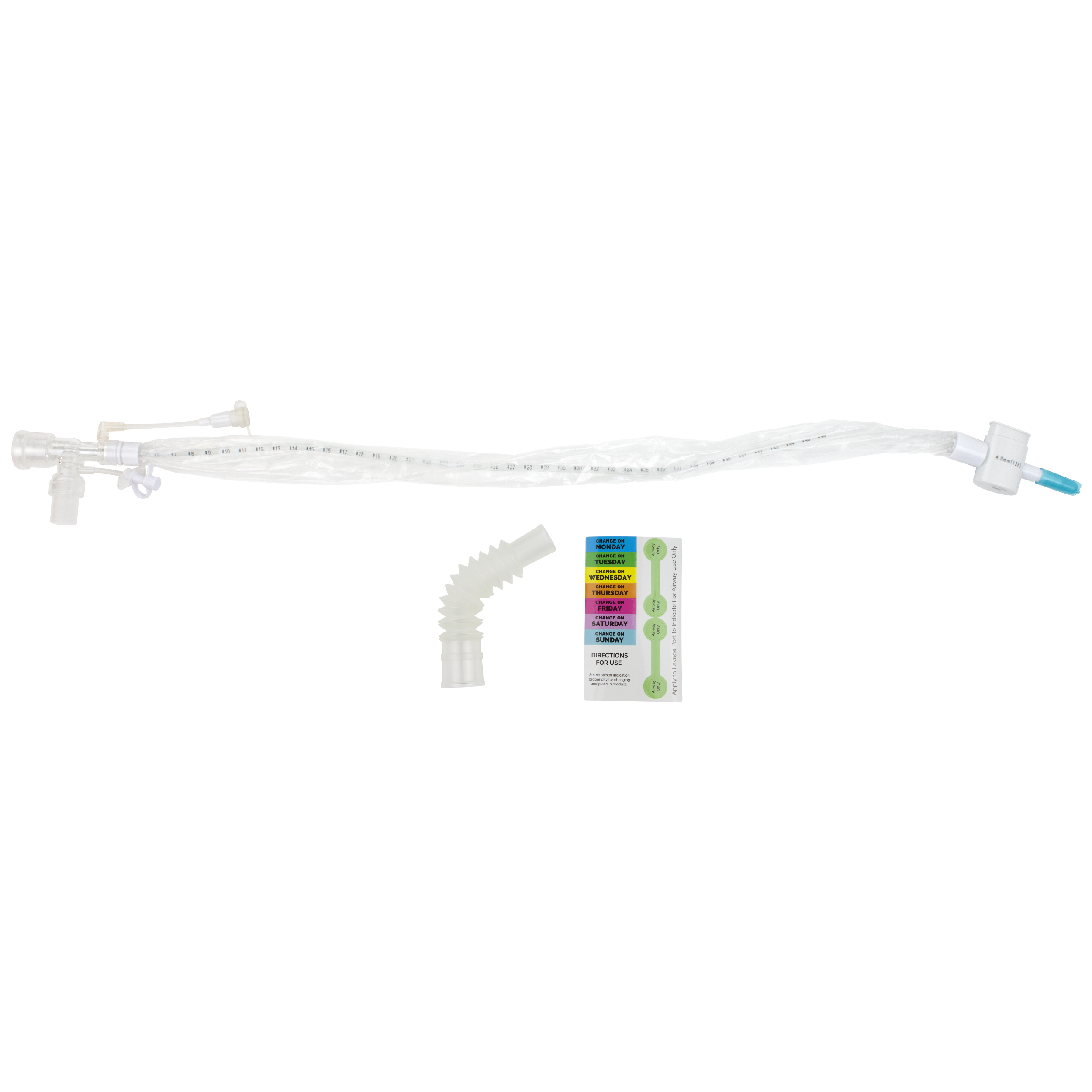 Closed Suction Endotracheal Catheter w/ Double Swivel Elbow, 12FR - 10 pcs per Box/2 Boxes per Case