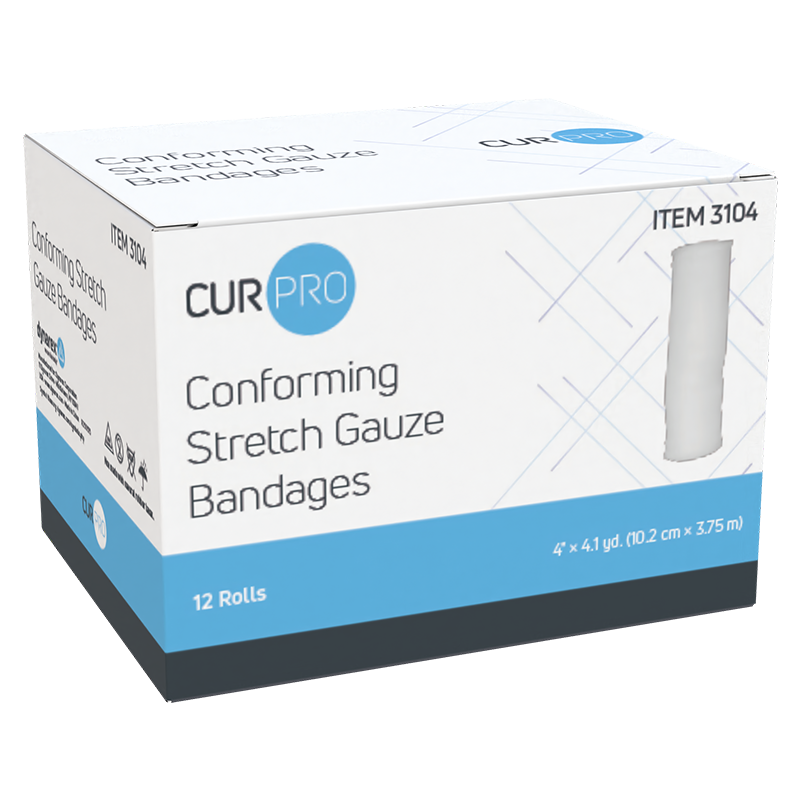 Conforming Stretch Gauze Bandage, 4" - 12 pcs per Box/8 boxes per Case