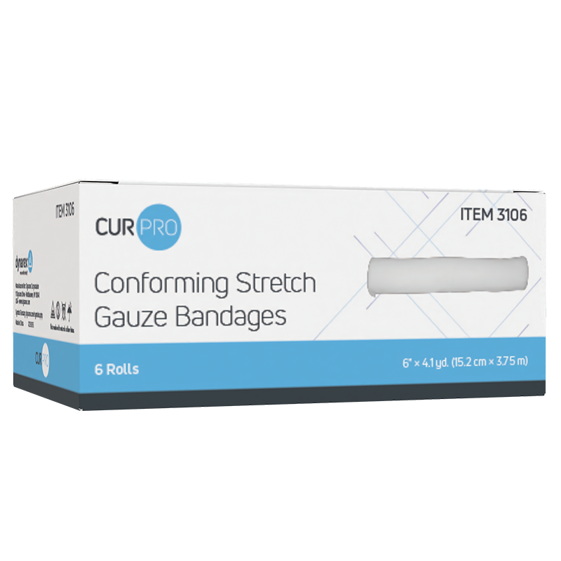 Conforming Stretch Gauze Bandage, 6" - 6 pcs per Box/8 boxes per Case