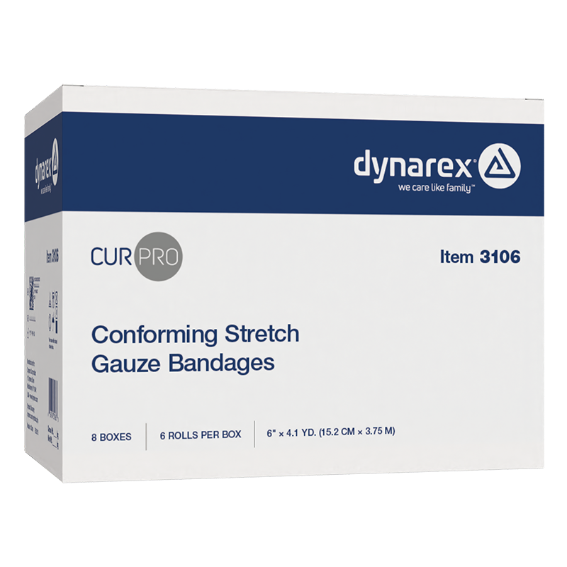Conforming Stretch Gauze Bandage, 6" - 6 pcs per Box/8 boxes per Case
