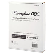 Sheet Size Supported: Letter 8.50" Width x 11" Length - Laminating Pouch/Sheet Size: 5 mil Thickness - UV Resistant, Fade Resistant - Clear - 200 / Pack